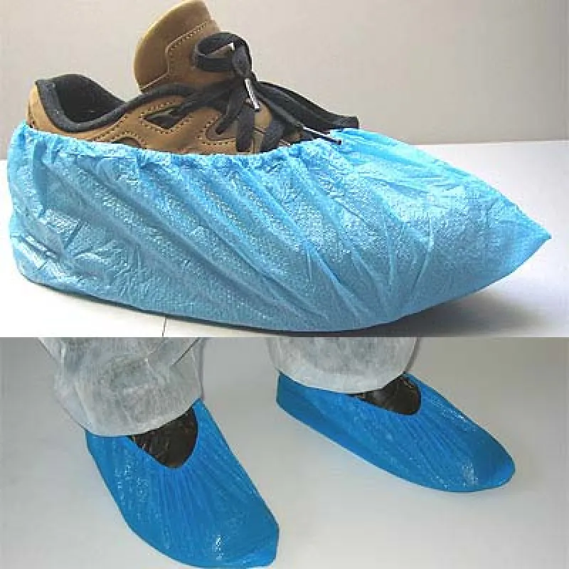 Heinz Herenz Medizinbedarf GmbH OP-Überschuhe, blau, (100 Stück) Kunststofffolie CPE, unsteril, antistatisch 8M50129025