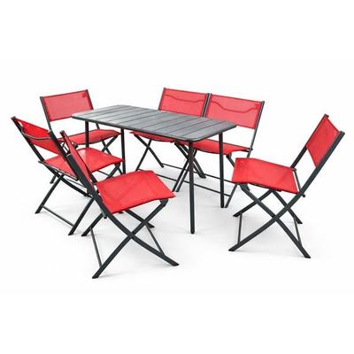 7 tlg. Bistroset Balkonset Gartenset Metall Sumila