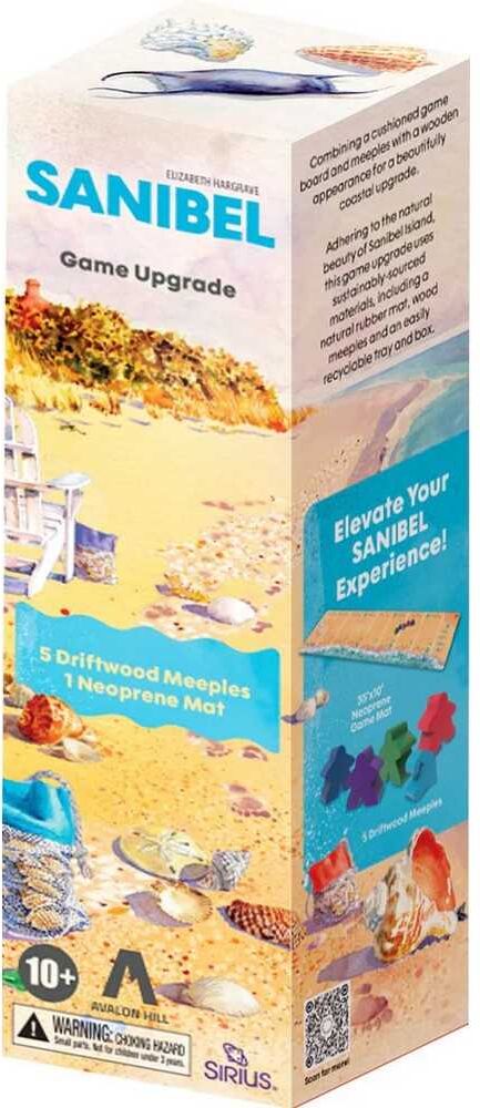 Hasbro Game Upgrades: Sanibel Upgrade Kit by Sirius Dice - Enhances Sanibel Board Game with Scenic Playmat and Custom Tokens