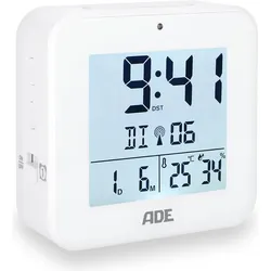 ADE Funkwecker mit Temperaturanzeige weiß