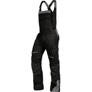 Leibwächter Arbeitshose Flex-Line Herren, Latzhose, schwarz-grau, Größe 60