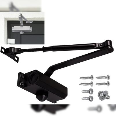 ID Dinkel Türschließer Hydraulischer Torschließer Tür Tor SELBSTSCHLIEßER einstellbar MAXI 60-80kg SCHWARZ