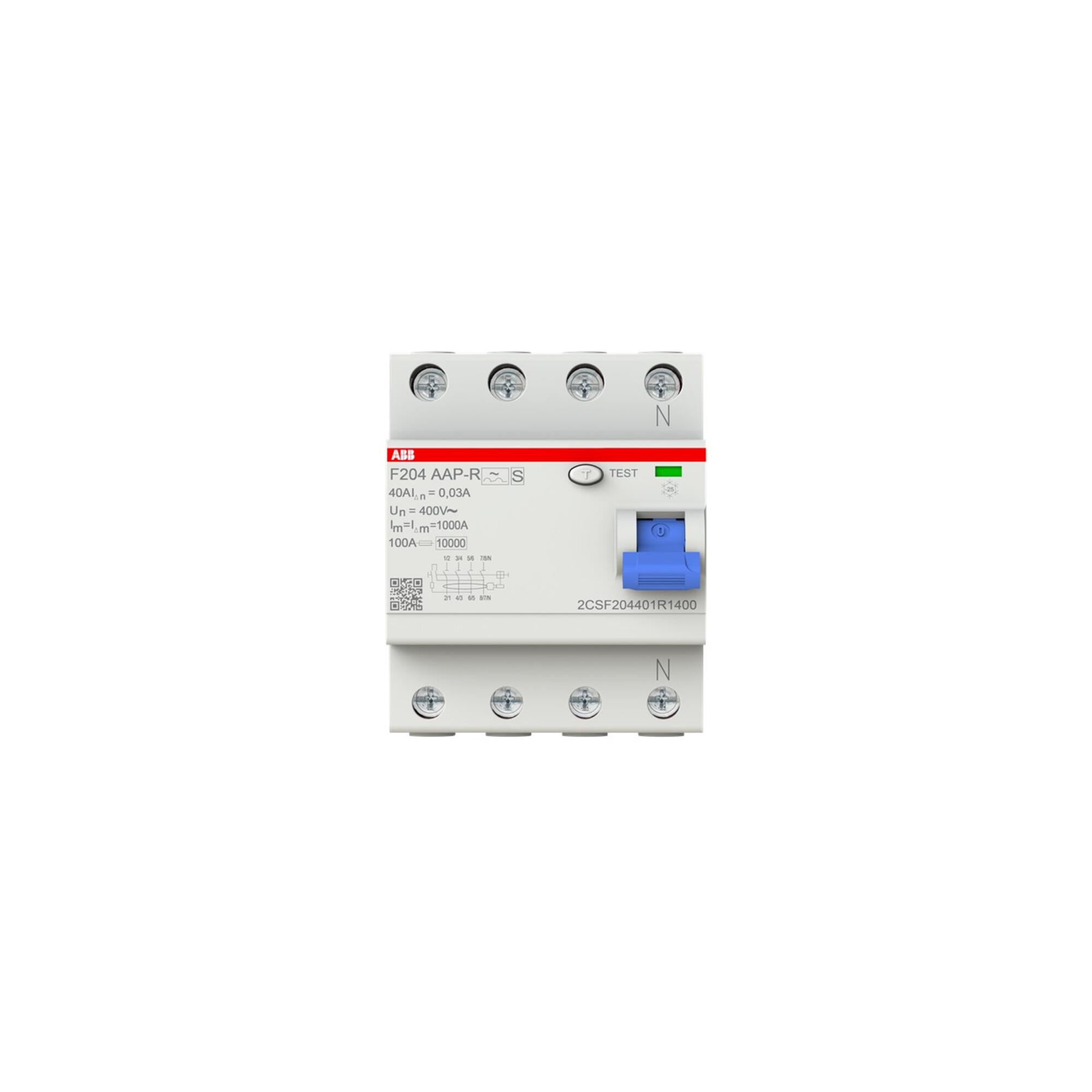 ABB Stotz S&J FI-Schutzschalter pro M Compact F204A-40/0, 03AP-R (2CSF204401R1400)