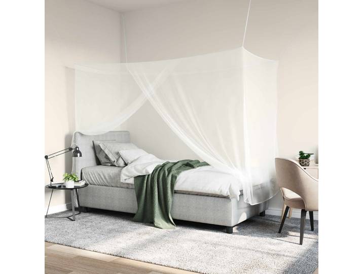 vidaXL Moskito-Netz für das Bett 3 stk. 156 Mesh Weiß Polyester