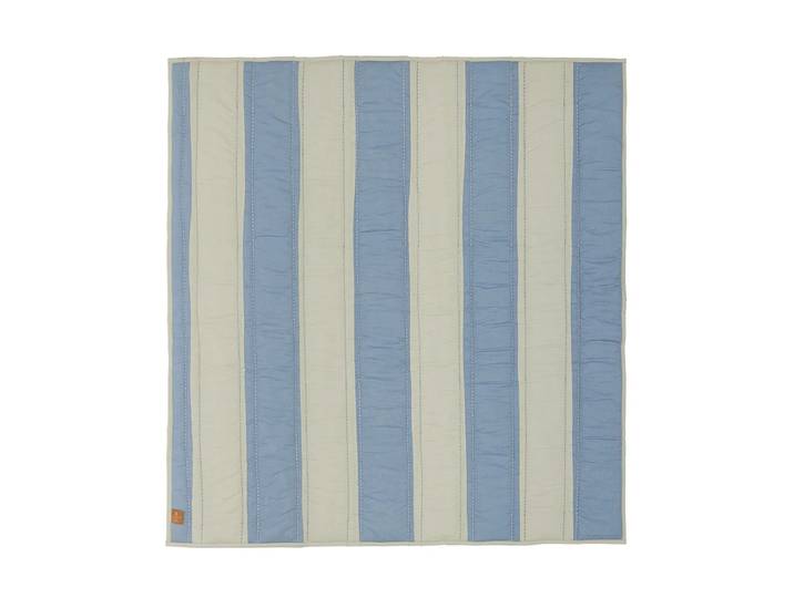 OYOY Striped gewatteerde deken 130x140 cm Blue-clay