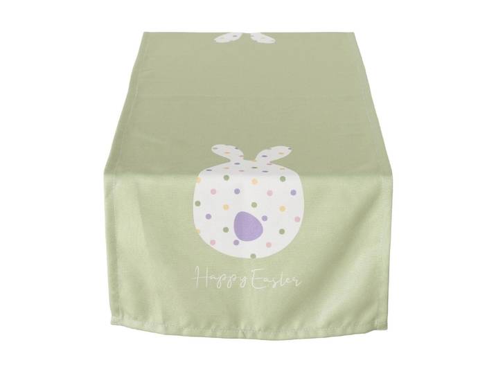 Tischläufer BOLTZE Eggard, 140 x 40 cm , grün (mehrfarbig), B:40cm L:140cm, Polyester, Tischdecken, Tischläufer, Ostern-Tischläufer