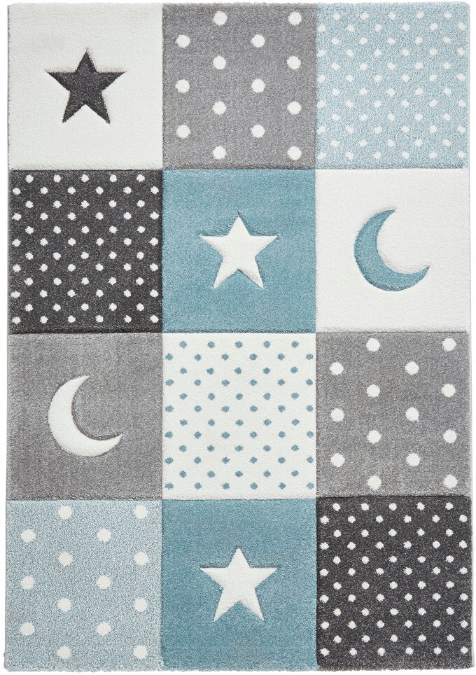 Isabelle & Max Dake area rug Machine Woven Rectangle Blue Grey;Blue;White Rectangle 80 x 150cm