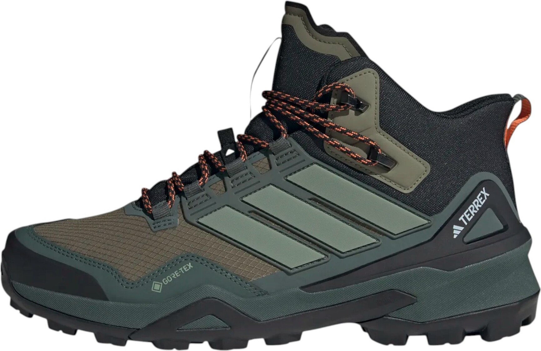 Adidas IH2804_690, Männlich, Schwarz, Grün, Olive, Outdoor-Schuhe, Core black, Olive strata, Silver green, Halbhoch, Schnürverschluss