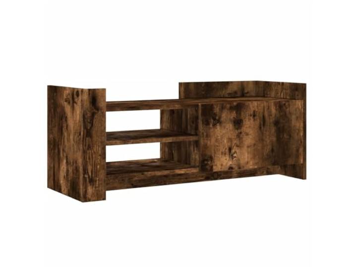 Roanoer TV-Schrank Räuchereiche 100x35x40 cm Holzwerkstoff Lowboard Modernes Lowboard aus Holzwerkstoff mit Tür und Staufächern für Wohnzimmer und Schlafzimmer. Flexibel montierbar.