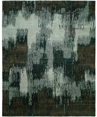 Natori KALATY Modern Blue Hand-Knotted Wool Area Rug