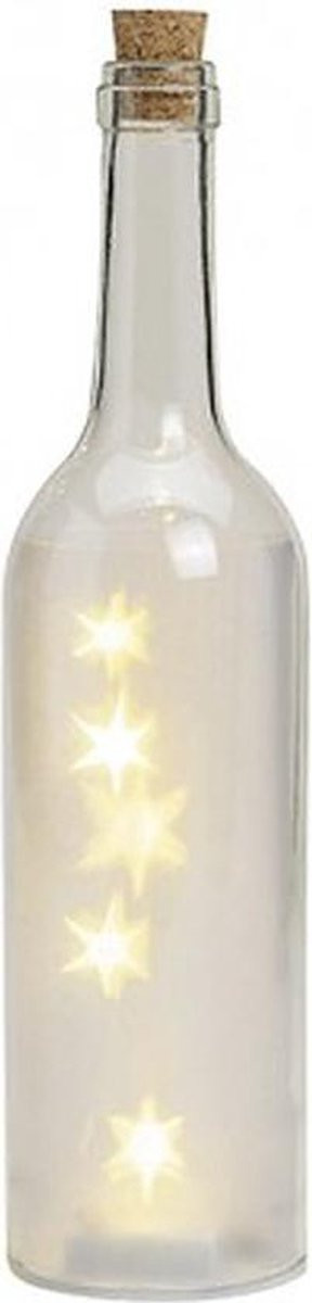 Glazen fles met LED-verlichting voor kerstdecoratie