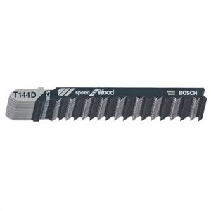 Bosch Stichsägeblätter Speed for Wood T 144 D, für Holz, 25 Stück