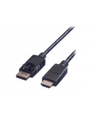 VALUE Videokabel DisplayPort / HDMI M bis M 1.5 m abgeschirmt Schwarz 1080p-Unterstützung (11.99.5779)