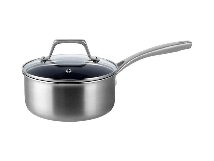 Kochtopf Lunasol Sirius Terra Multi-Layer , silber, H:7,5cm Ø:16cm, Töpfe, Kochtopf