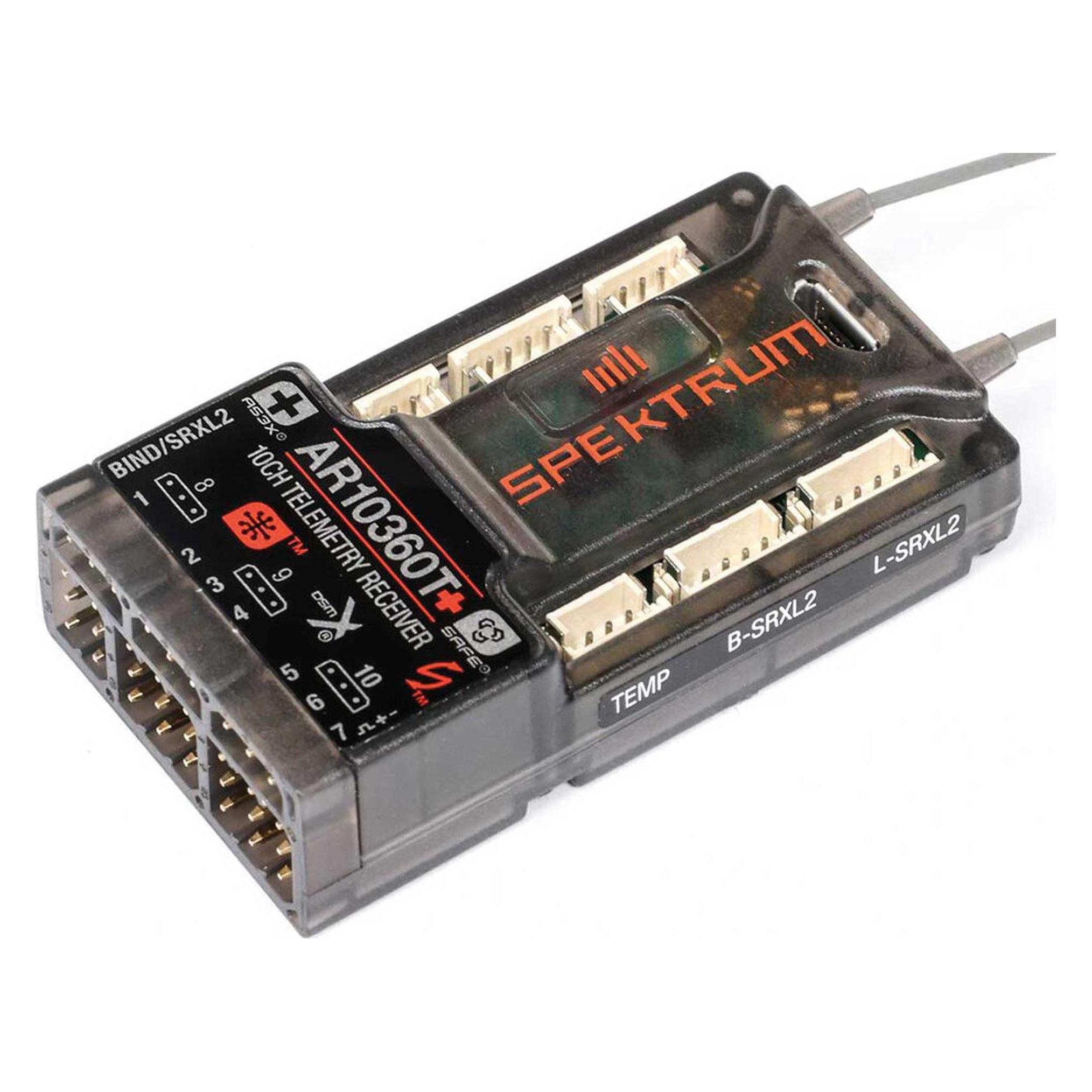 Spektrum AR10360T+ DSMX 10-Kanal AS3X+ & SAFE Telemetrie-Empfänger (SPM-1034)