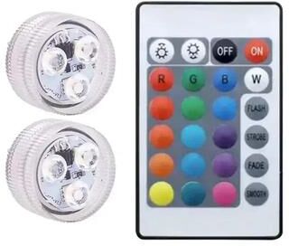 Uplift Picks Waterproof Submersible RGB LED Lights With Remote Control 2 Pcs with Remote
