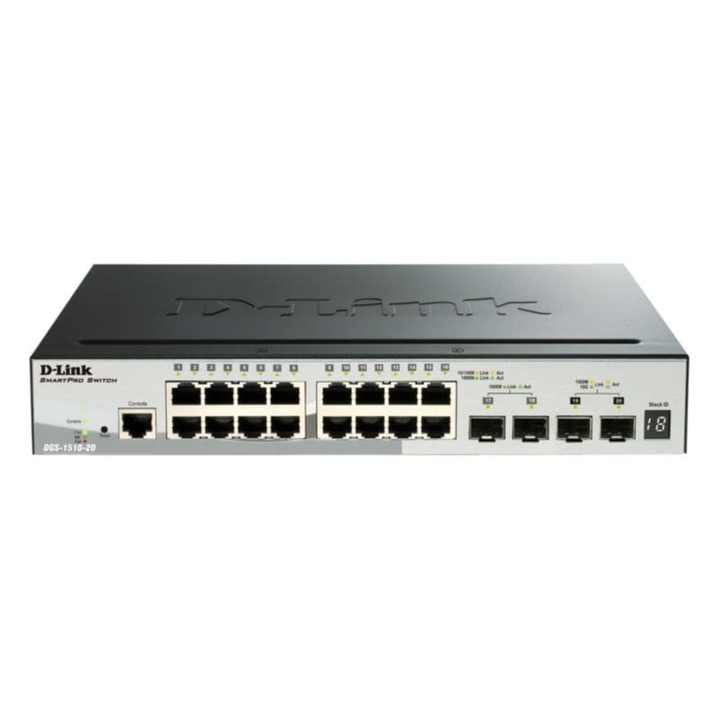 D-Link SmartPro DGS-1510-20 20 Port Switch L3 SFP/SFP+ Smart Managed Stackable DGS-1510-20/E