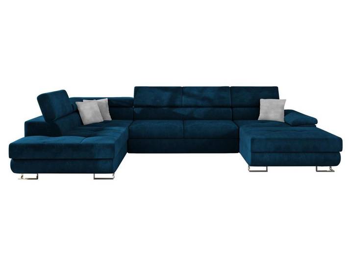 MIRJAN24 Ecksofa Cotere Bis, Bettkasten, U-Form Schlafsofa (Farbe: Kronos 09 + Kronos 09 + Paros 5, Seite: Links)