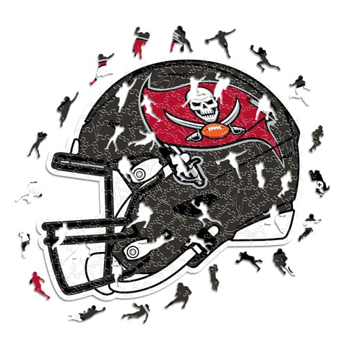 Iconic Puzzles Tampa Bay Buccaneers Helm - Officieel gelicentieerde houten NFL puzzel met 150 stukjes