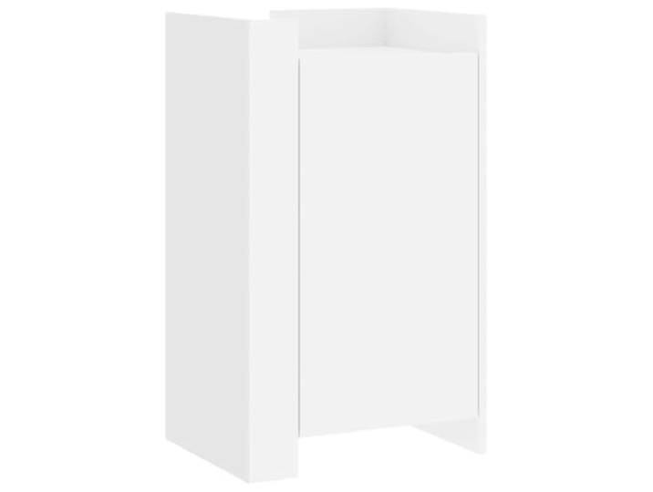 HGFDVCMR Sideboard Weiß 45x35x75 cm Beistellschrank Holzwerkstoff Kompakter Mehrzweckschrank für Schlafzimmer und Flur mit flexibler beidseitiger Montage sowie integriertem Kippschutz.