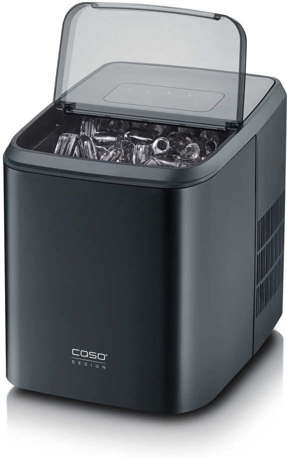 Caso Design Clear Ice Advanced Ice Cube Maker, 8.8kg Daily Production Black 30cm H X 24cm W X 29cm D