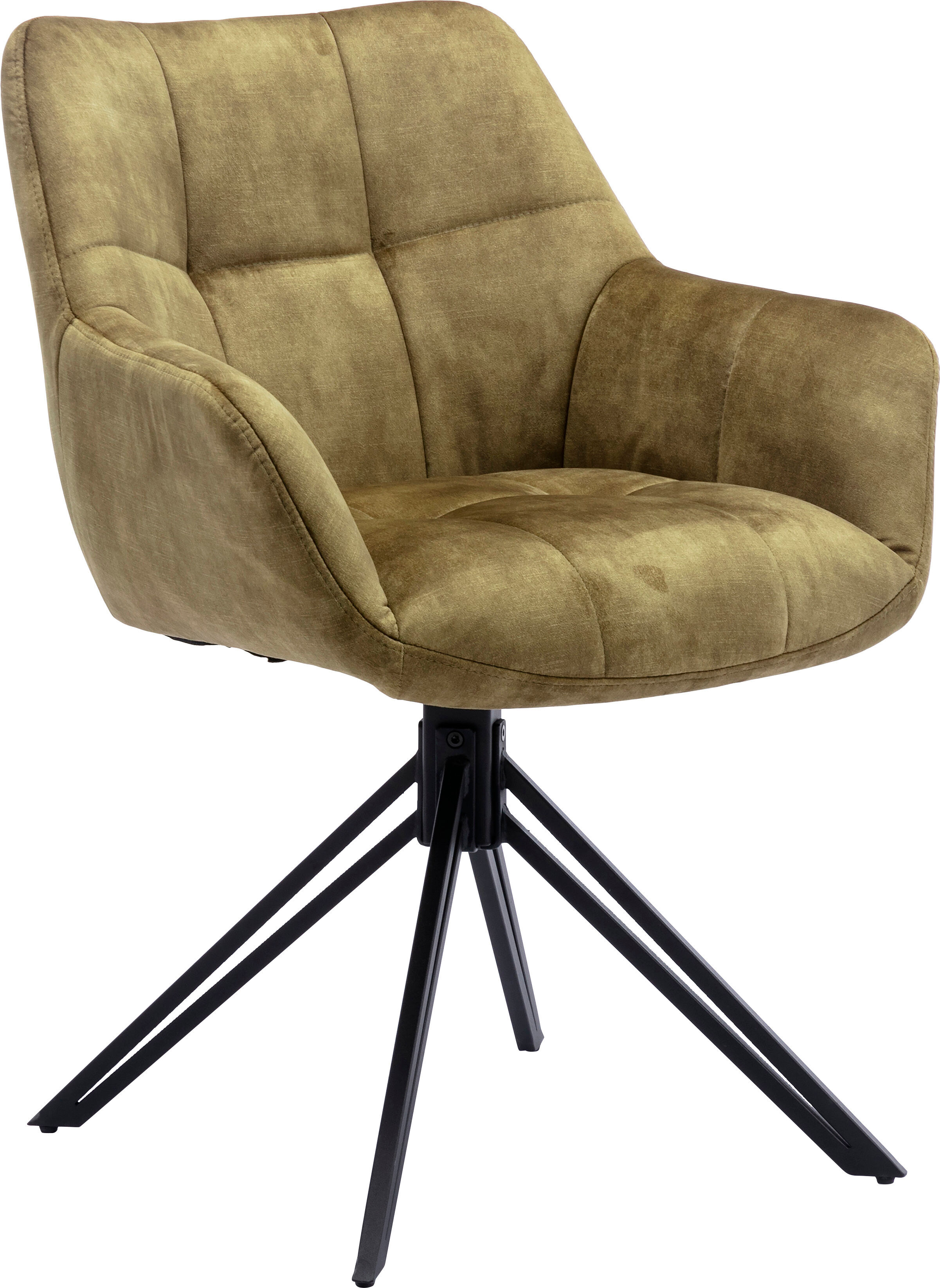 Home affaire "Soller" (Set) 2 Stk.Luxus-Microfaser Bezug, 180 drehbar, Metallgestell grün, schwarz B/H/T: 63cm x 82cm x 60cm, 2 Stk., Luxus-Microfaser