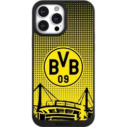 Nivocase Handyhülle für Apple iPhone 13 Pro Max Hülle NIVOpure Case Schwarz BVB Borussia Dortmund Stadion (Apple iPhone 13 Pro Max), Smartphone Hülle, Schwarz