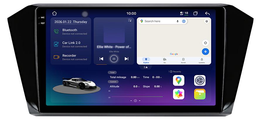 2K-Display Android Radio 6+128GB für VW Passat B8 2015-2018 CarPlay Upgrade Navi Bluetooth Lenkradsteuerung GPS 4G LTE