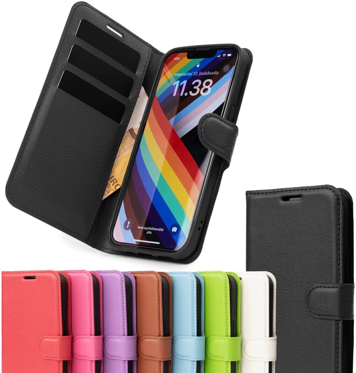 HMD Pulse / Pulse+ / Pulse Pro Hupsis Pohatta Lompakko Suojakotelo, Eri Väreissä