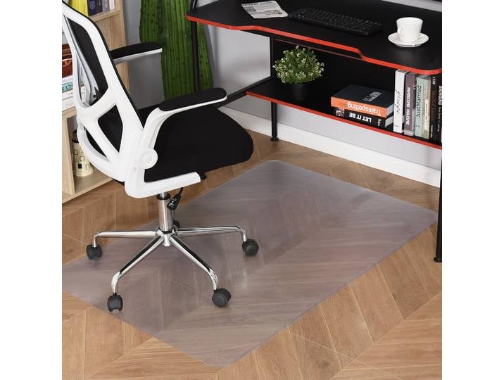 HOMCOM Tapis Chaise Bureau Transparent 90x120cm Antidérapant
