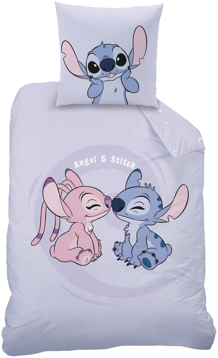 Disney Lilo & Stitch Dekbedovertrek Happy voor volwassenen, 140 x 200 cm