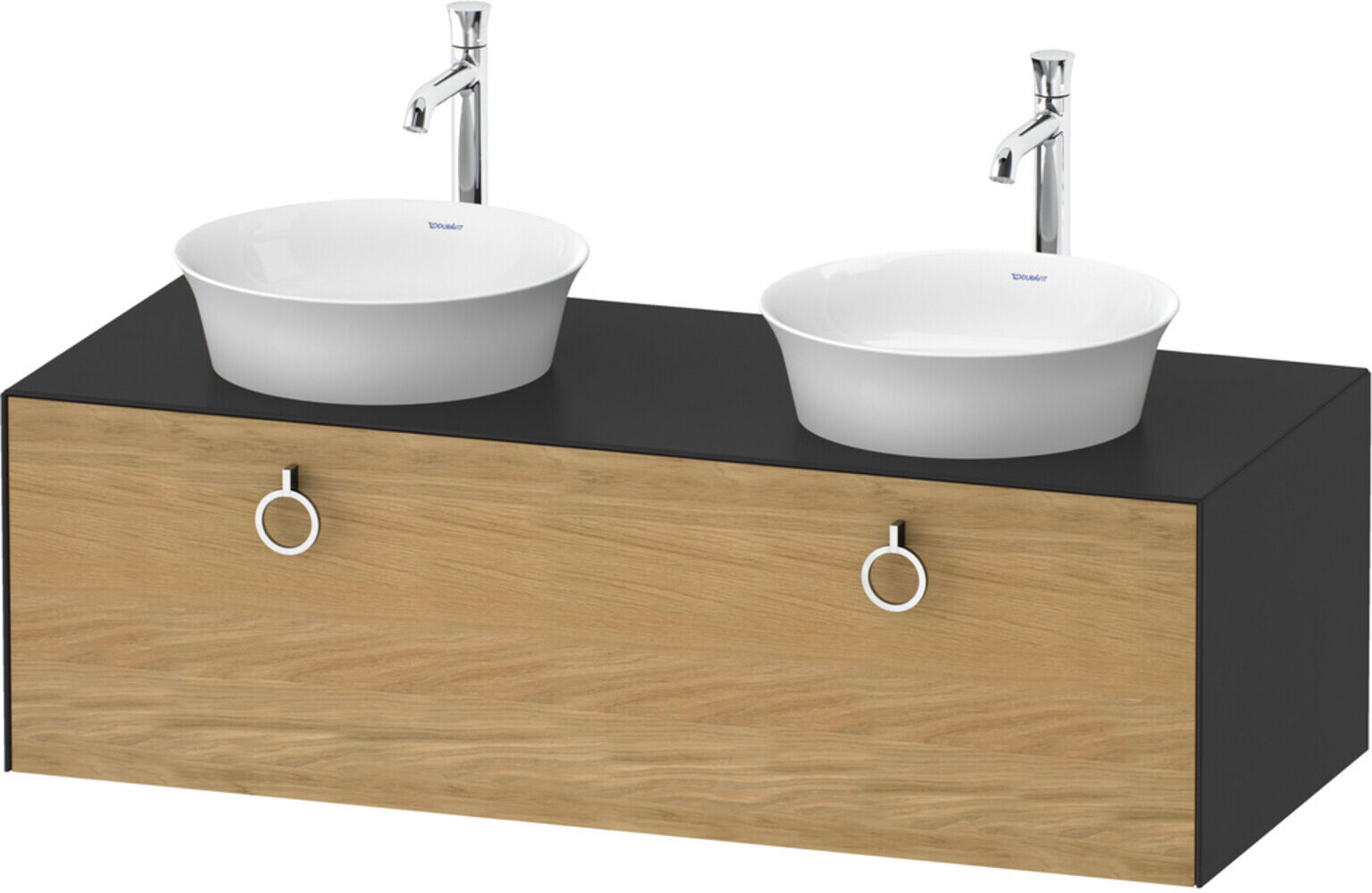 Duravit Waschtischunterschrank White Tulip 130x55cm, 1 AZ m G, B bs, E N m/gra m (WT4983BH558)
