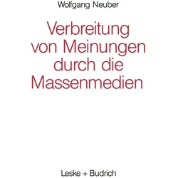 Verbreitung von Meinungen durch die Massenmedien, Fachbücher von Wolfgang Neuber