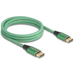 Delock DisplayPort Anschlusskabel DisplayPort Stecker 2 m Grün 80630 16K UHD, vergoldete Steckkontakte, dreifach geschirmt DisplayPort-Kabel