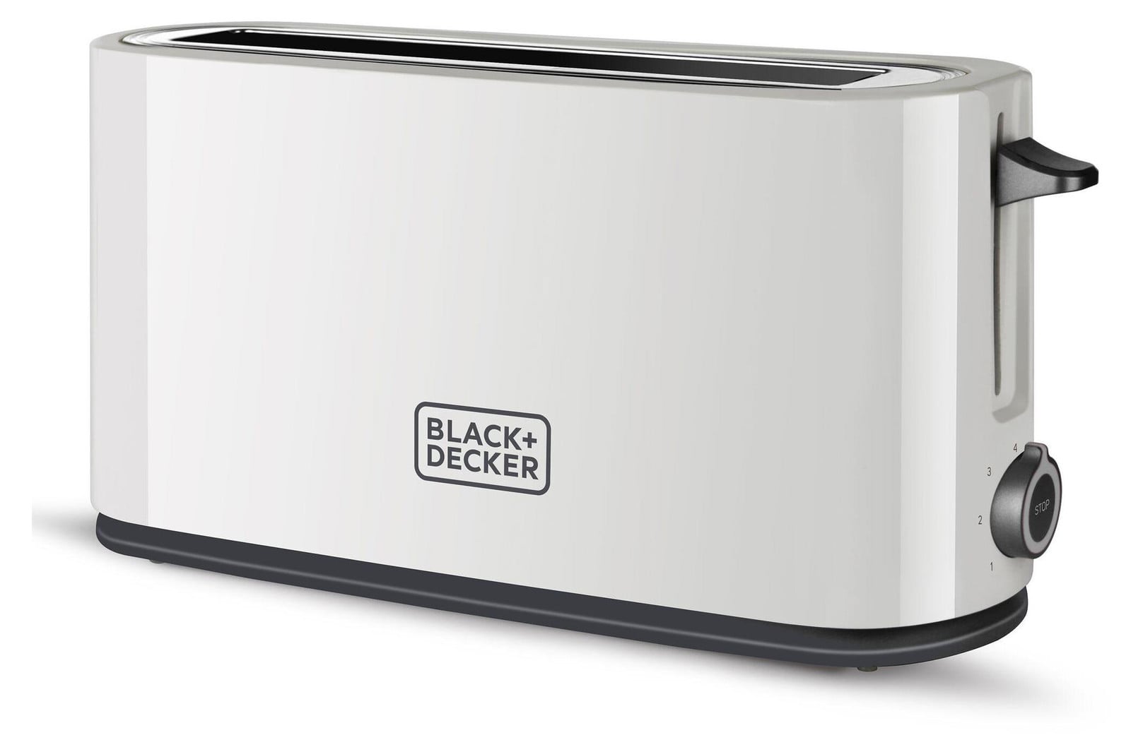 Black+Decker BXTO1001E Broodrooster met lange gleuven, 1000W, wit