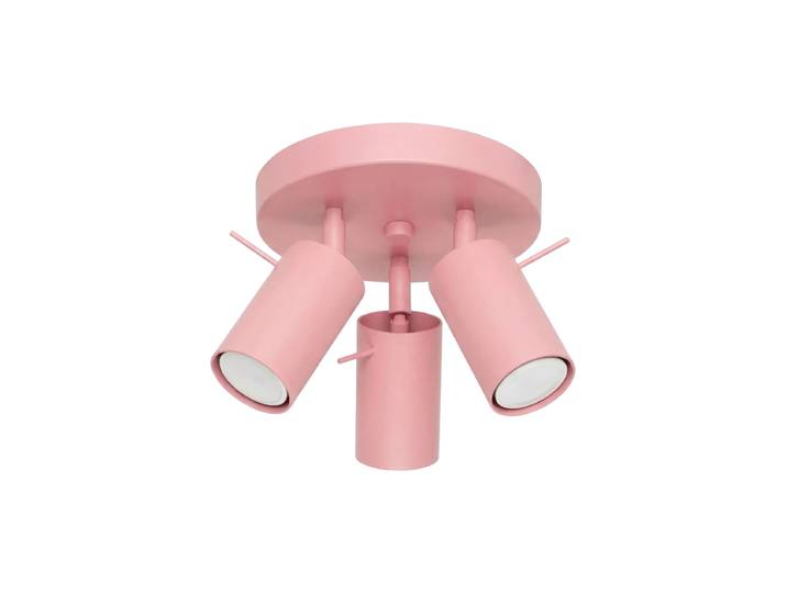 Runde Design Deckenlampe „Ring“ 3-flammig Rosa Sollux Lighting