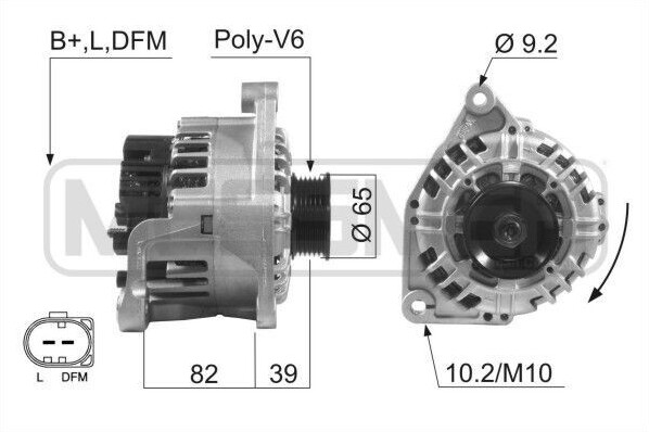 ERA 210076 Lichtmaschine Generator LiMa 120A 14V für VW PASSAT Variant (3B6) PASSAT Variant (3B5) PASSAT (3B3) PASSAT (3B2) für AUDI A6 Avant A4 Avant
