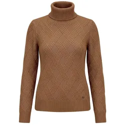 Rollkragen-Pullover Fadenmeister Berlin braun, 38