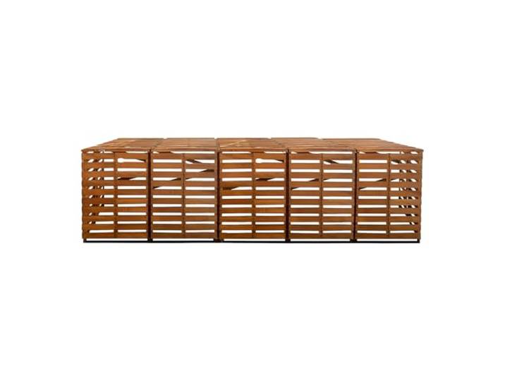 Lendo Online Containerombouw van geïmpregneerd vurenhout - 1/2/3/4/5x Kliko - Ombouw voor kliko's - Kliko ombouw - Containerberging - Bruin - Weersbestendig (Honingbruin, 359x80x118cm (5x))