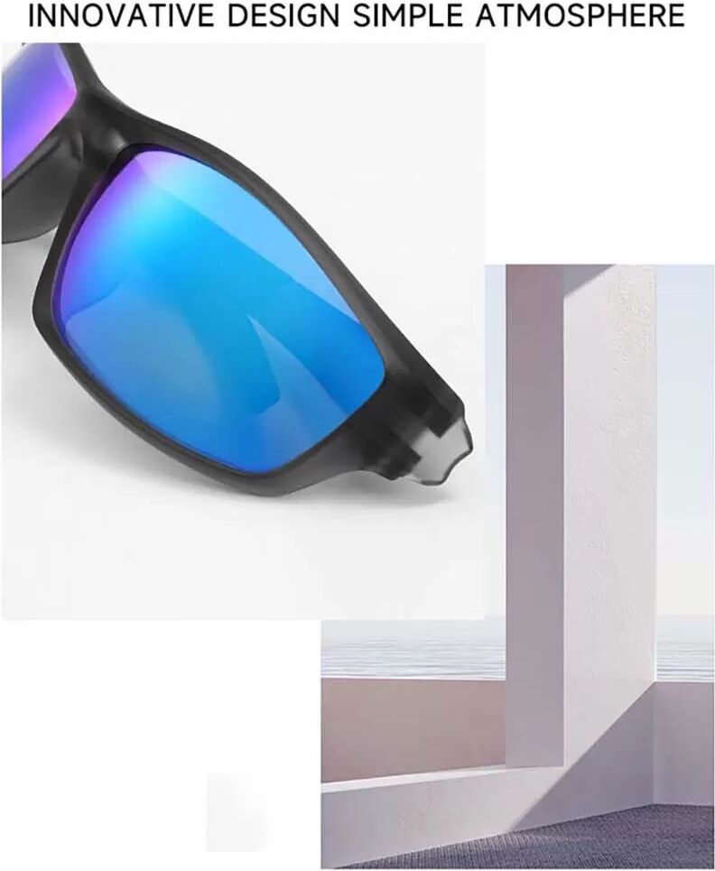 INF Sportliche Fahrradsonnenbrille kompatibel mit TR90 und TAC, UV400 Schutz, polarisierte Gläser für Herren und Damen Blau