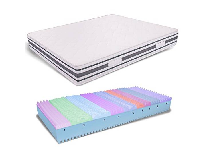 MiaSuite Matratze aus Memory-Schaum, Doppelbett, 165 x 190 cm, Höhe 30 cm, Abnehmbarer Bezug, orthopädisch, medizinisches Produkt