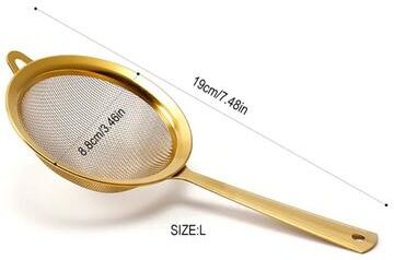 Uplifted Finds Professional Stainless Steel Matcha Sifter And Ultra Fine Mesh Tea Strainer For Ceremonial Prep gold 8.5 Cm
