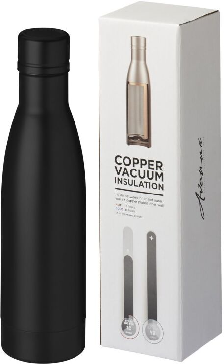 Bouteille isotherme sous vide personnalisable 500 ml Vasa noir