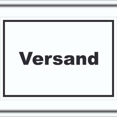 HB-Druck Versand Schild mit Text Lieferung shipping waagerecht A3 (297x420mm)