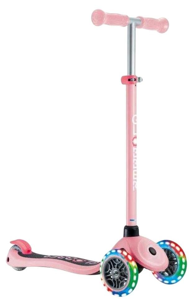 Globber Primo Lights klassieke step voor kinderen, meisjesmodel, 3 wielen, geschikt voor asfalt, maximaal 50 kg