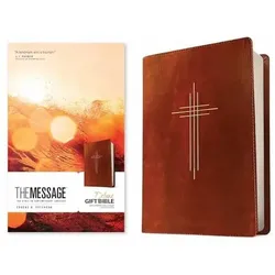 The Message Deluxe Gift Bible (Leather-Look, Dark Brown Gold Cross), Sachbücher von Eugene H. Peterson