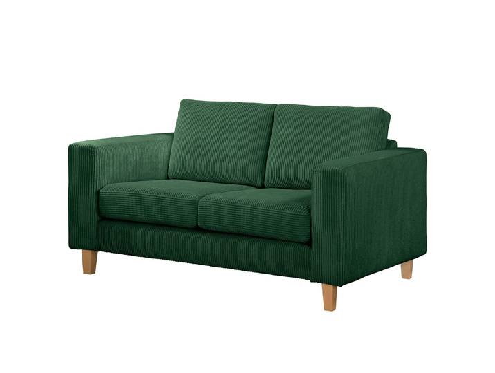 2-Sitzer Sofa Grün Cordstoff Poppy 154 x 86 x 90cm Skandi