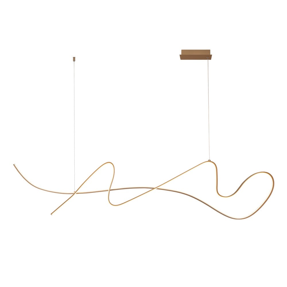 Lucide Lambada Design Hanglamp - Champagne - Dimbare LED - Warm Wit
