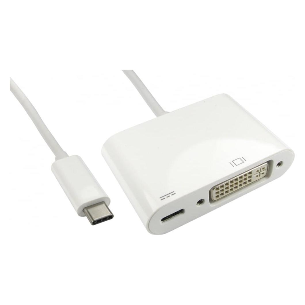 Cables Direct CDL 15CM USB TYPE C-DVI+PD (0.15 m) (USB3C-DVICAB-WPD)