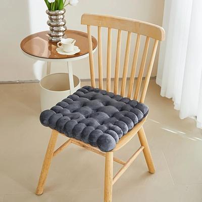 Inspired Living Cozy Biscuit Plush Cushion Chair Pad Soft Cookie Style Tatami Back Pillow For Decor & Comfort black